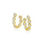 Gumuchian Diamond Bezel Hoop Earrings-Gumuchian Diamond Bezel Hoop Earrings