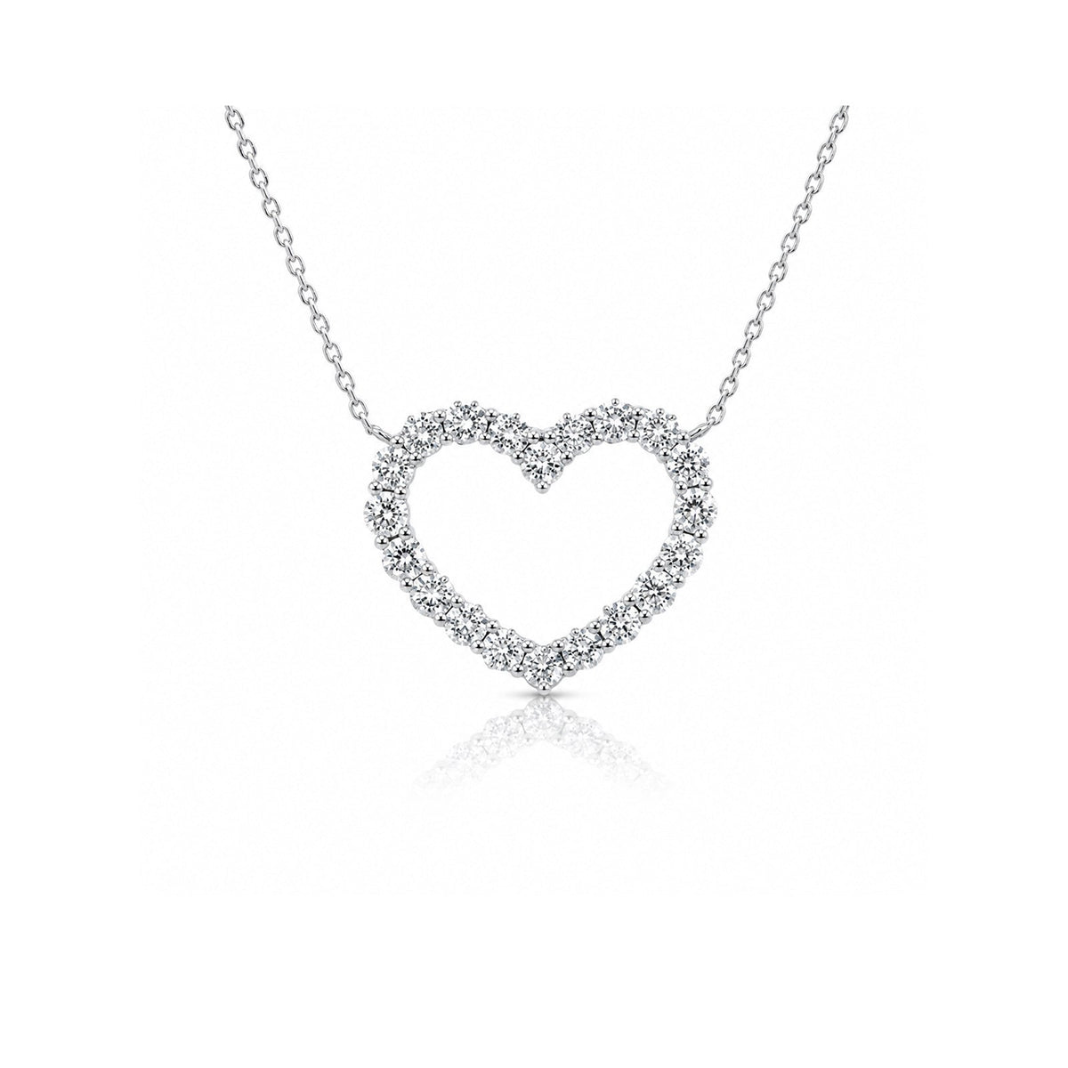 Gumuchian Diamond Heart Pendant and Chain