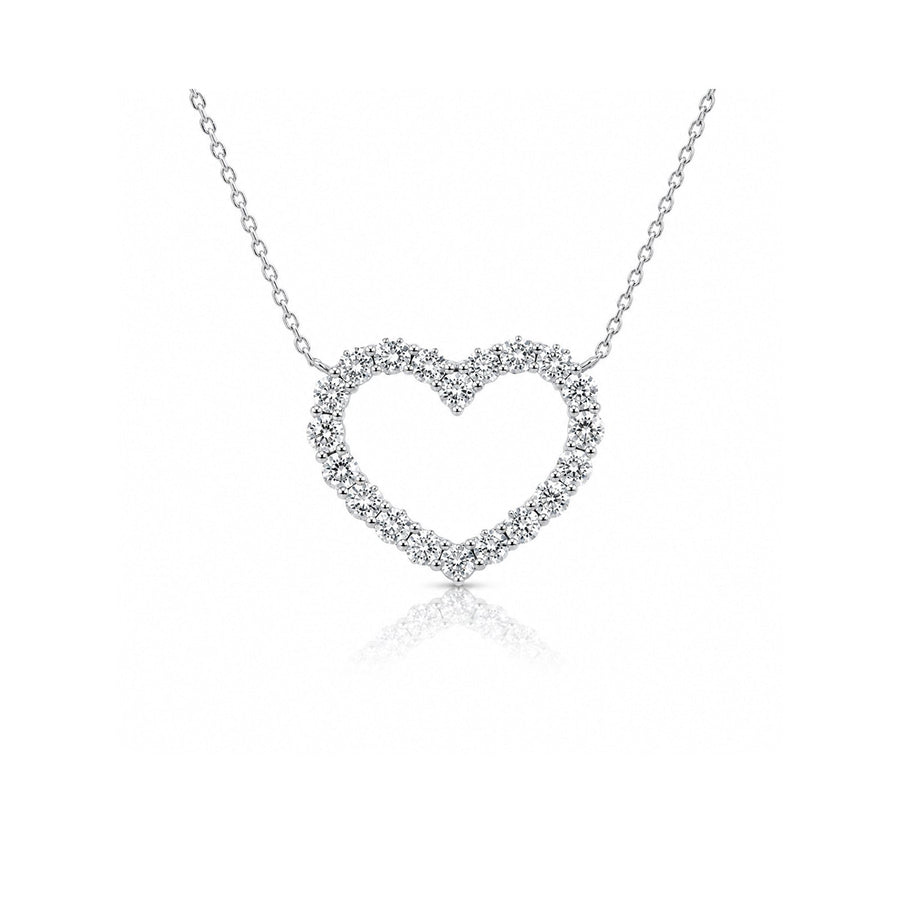 Gumuchian Diamond Heart Pendant and Chain