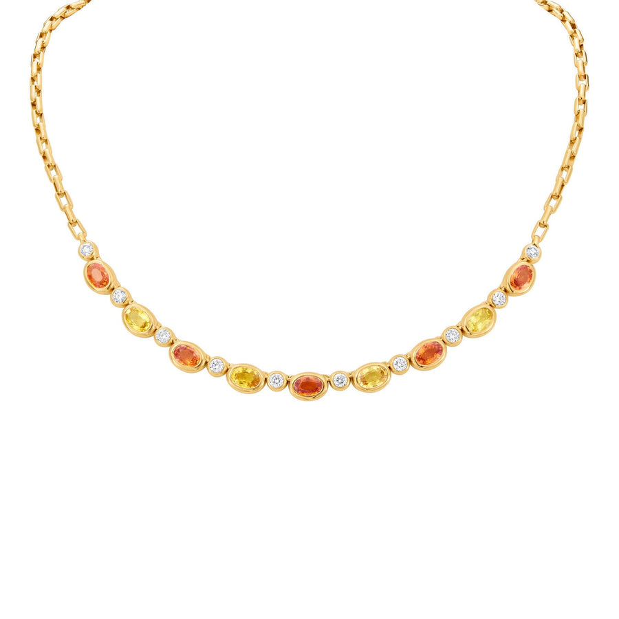 Gumuchian Yellow Sapphire Diamond Necklace - SNGUM00125