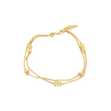 Heart and Ribbon Yellow Gold Bracelet - 8BKEY02909