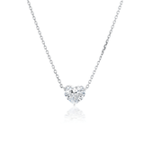 Heart-shaped Diamond Solitaire Necklace-Heart - shaped Diamond Solitaire Necklace - DNNKA00877