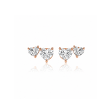 Heart-shaped Diamond Stud Earrings-Heart-shaped Diamond Stud Earrings