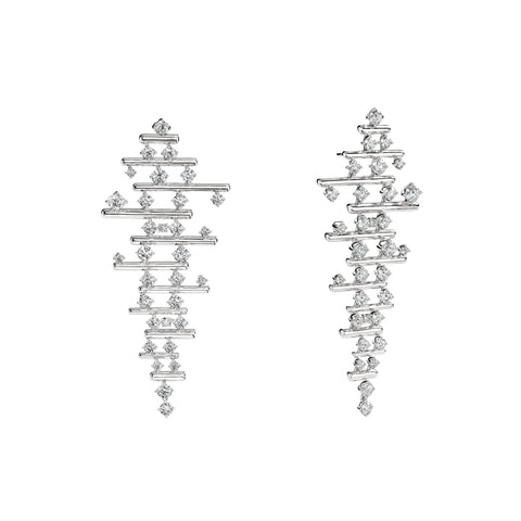 Hearts On Fire Barre Multi-Row Drop Earrings-Hearts On Fire Barre Multi - Row Drop Earrings - UU28818WGHV675