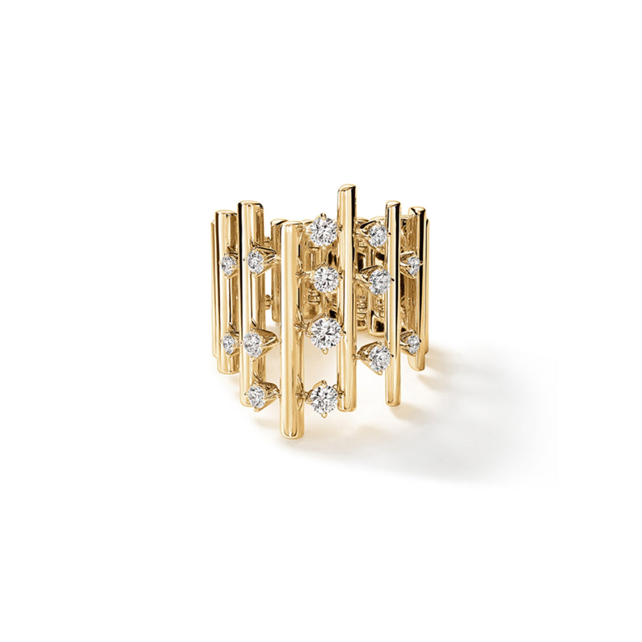 Hearts On Fire Barre Multi-Row Ring - UU29028YGHV0707000
