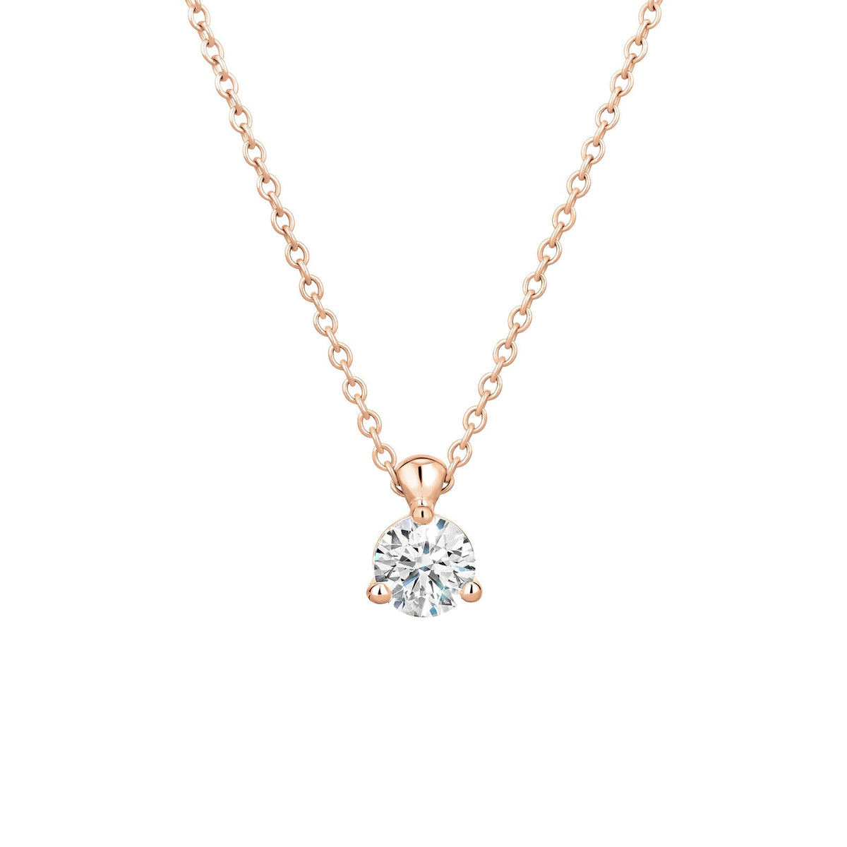 Hearts On Fire Classic 3 Prong Solitaire Necklace - HFPHCLA3P00258R