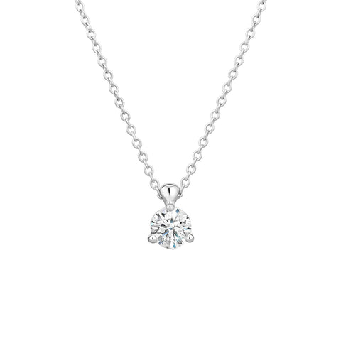 Hearts On Fire Classic 3 Prong Solitaire Necklace-Hearts On Fire Classic 3 Prong Solitaire Necklace - HFPHCLA3P00258W