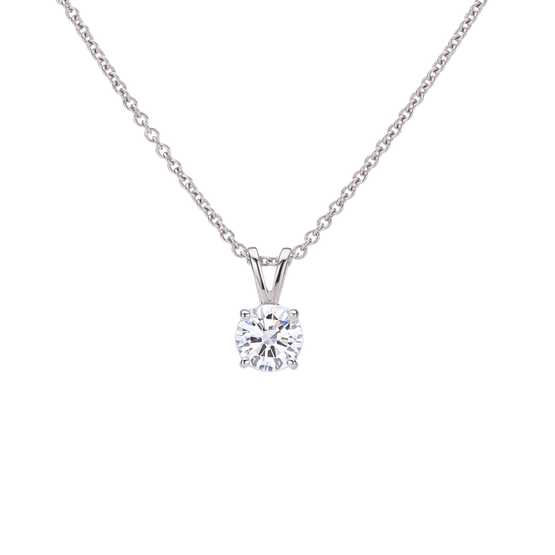 Hearts On Fire Solitaire 4-Prong Pendant Necklace-Hearts On Fire Solitaire 4 - Prong Pendant Necklace - DNHOF08529
