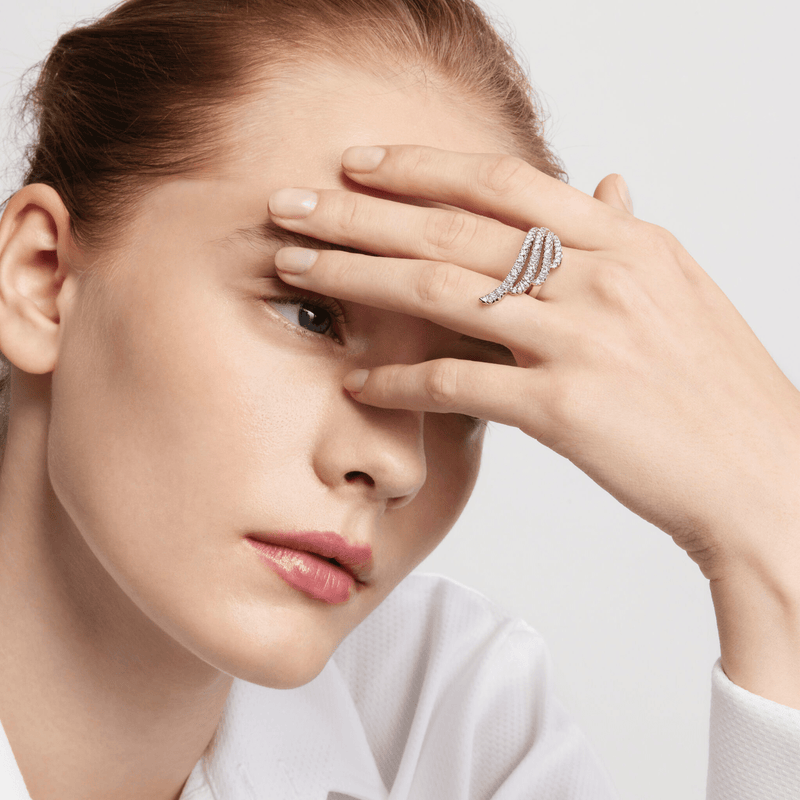 Hearts On Fire Vela French Cut Pavé Cocktail Ring-Hearts On Fire Vela French Cut Pavé Cocktail Ring - UU29278WGHV11565