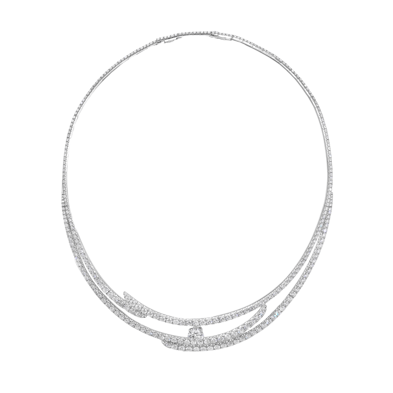 Hearts On Fire Vela French Cut Pavé Collar-Hearts On Fire Vela French Cut Pavé Collar UU27818