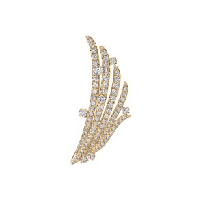 Hearts On Fire Vela French Cut Pavé Diamond Brooch-Hearts On Fire Vela French Cut Pavé Diamond Brooch - UU29228YGHV315