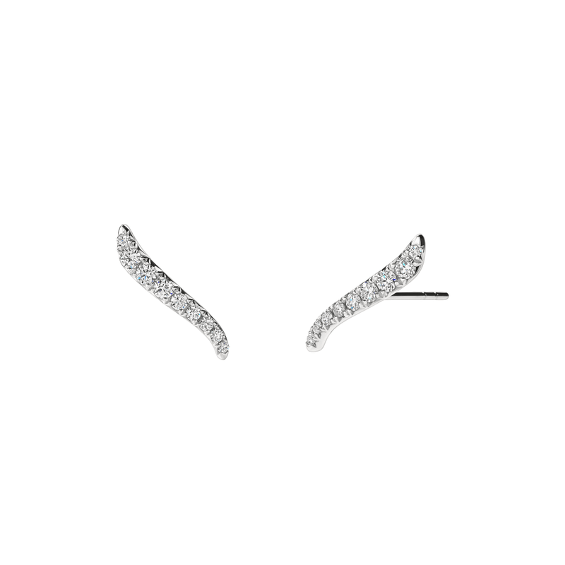 Hearts On Fire Vela French Cut Pavé Diamond Climber Earrings-Hearts On Fire Vela French Cut Pavé Diamond Climber Earrings - UU29048WGHV025