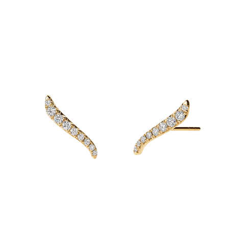 Hearts On Fire Vela French Cut Pavé Diamond Climber Earrings-Hearts On Fire Vela French Cut Pavé Diamond Climber Earrings - UU29048YGHV025