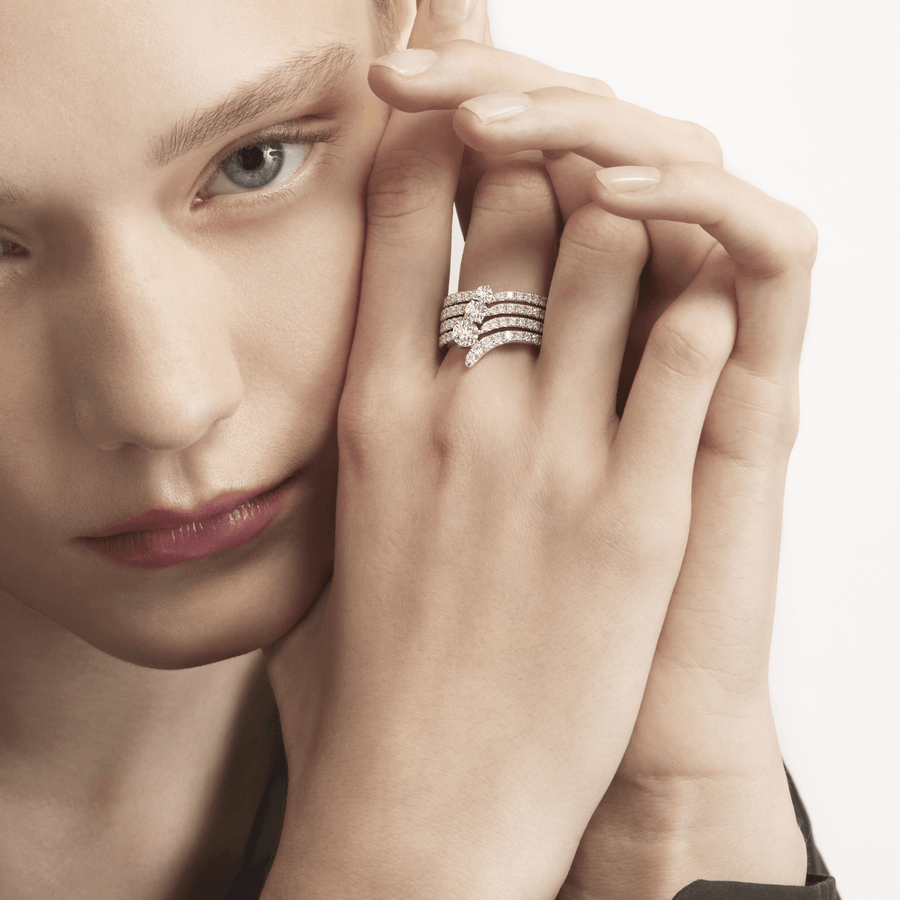 Hearts On Fire Vela French Cut Pavé Diamond Cocktail Ring UU2863