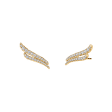Hearts On Fire Vela French Cut Pavé Double Row Diamond Climber Earrings-Hearts On Fire Vela French Cut Pavé Double Row Diamond Climber Earrings - UU28038YGHV045