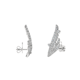 Hearts On Fire Vela French Cut Pavé Floating Diamond Climber Earrings-Hearts On Fire Vela French Cut Pavé Floating Diamond Climber Earrings UU2921-W