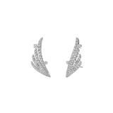 Hearts On Fire Vela French Cut Pavé Floating Diamond Climber Earrings-Hearts On Fire Vela French Cut Pavé Floating Diamond Climber Earrings UU2921-W