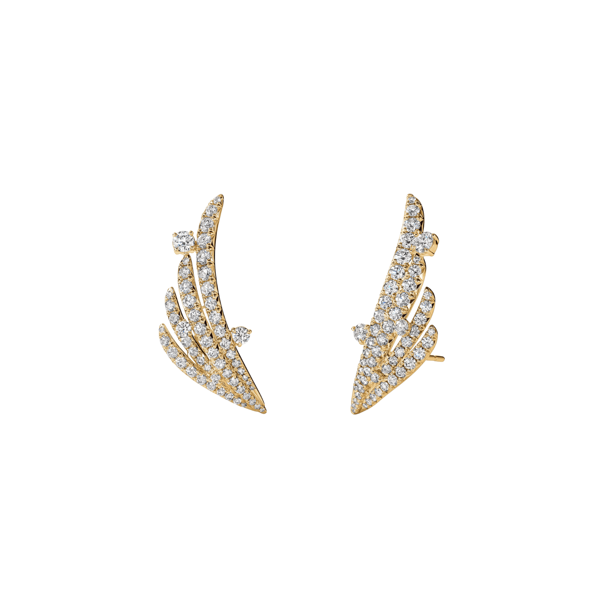 Hearts On Fire Vela French Cut Pavé Floating Diamond Climber Earrings - UU29218YGHV225