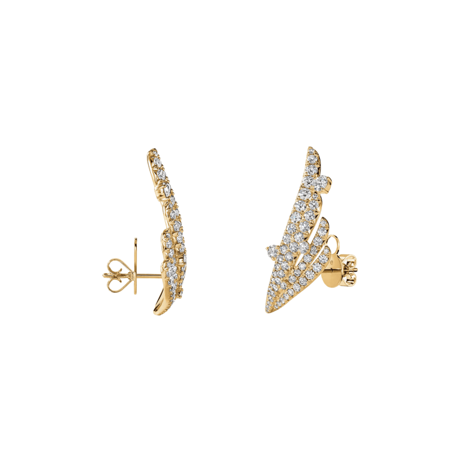 Hearts On Fire Vela French Cut Pavé Floating Diamond Climber Earrings - UU29218YGHV225