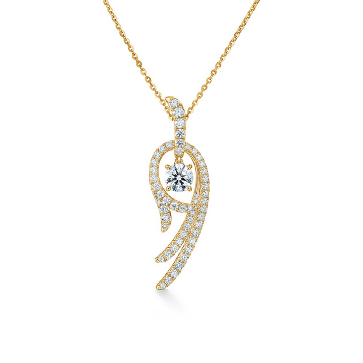 Hearts on Fire Vela Twisted Pendant - UU28078YGHV1101800