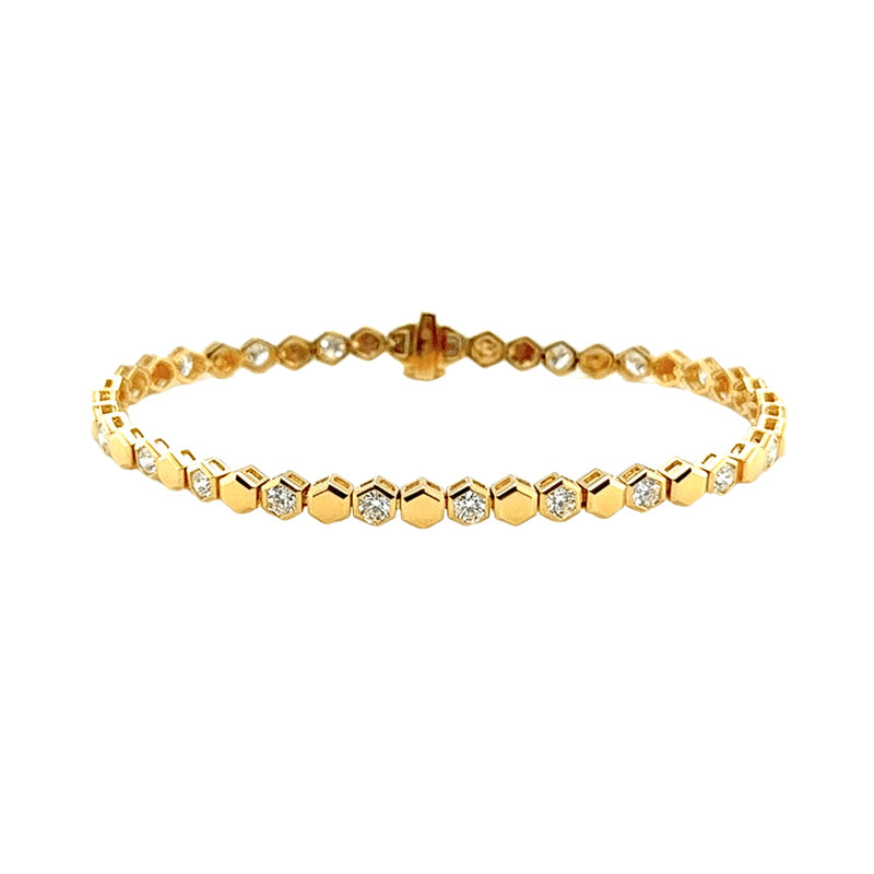 Honeycomb Diamond Bracelet-Honeycomb Diamond Bracelet - DBNKA01955