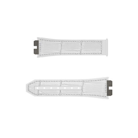 Hublot All White Alligator Strap-Hublot All White Alligator Strap - LR465.85.80.9999.9999.9999