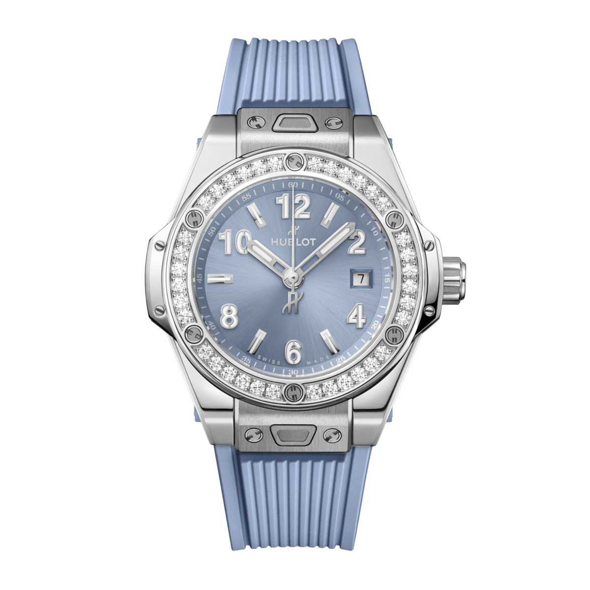 Hublot Big Bang One Click Steel Coal Blue Diamonds 33mm 485.SX.717B.RX.1204