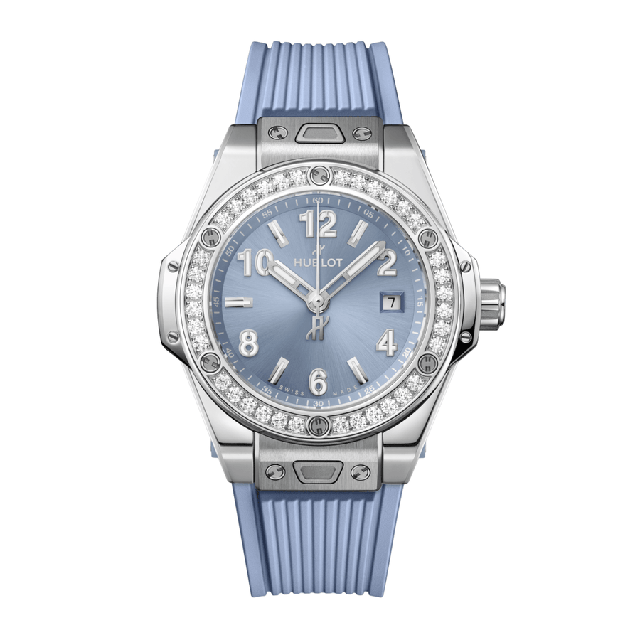 Hublot Big Bang One Click Steel Coal Blue Diamonds 33mm 485.SX.717B.RX.1204