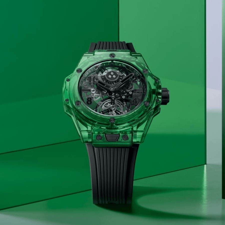 Hublot Big Bang Tourbillon Automatic Green Saxem 44mm - 429.JG.0110.RT