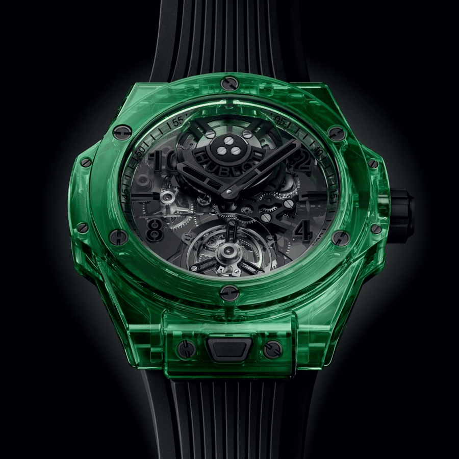 Hublot Big Bang Tourbillon Automatic Green Saxem 44mm - 429.JG.0110.RT