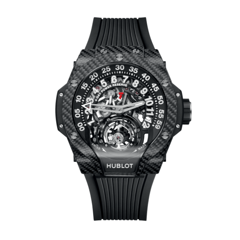 Hublot Exceptional Timepieces MP-13 Tourbillon B9i-Axis Retrograde Black Carbon 44mm-Hublot MP-13 Tourbillon B9i-Axis Retrograde Black Carbon 44mm 913.YT.1170.RX