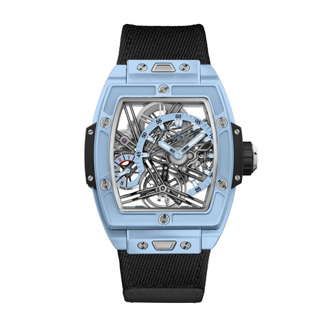 Hublot Spirit Of Big Band Tourbillon 5-Day Power Reserve Sky Blue Ceramic 42mm-Hublot Spirit Of Big Band Tourbillon 5 - Day Power Reserve Sky Blue Ceramic 42mm - 645.EX.5123.NR
