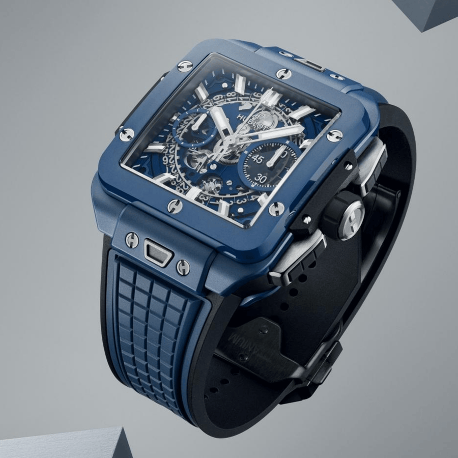 Hublot Square Bang Unico Blue Ceramic 42mm - 821.EX.5170.RX