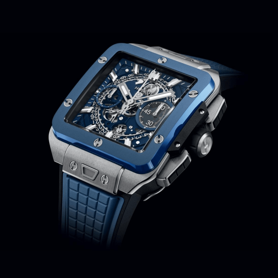 Hublot Square Bang Unico Titanium Blue Ceramic 42mm - 821.NL.5170.RX
