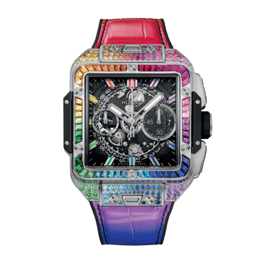 Hublot Square Bang Unico Titanium Rainbow 42mm - 821.NX.0117.LR.0999
