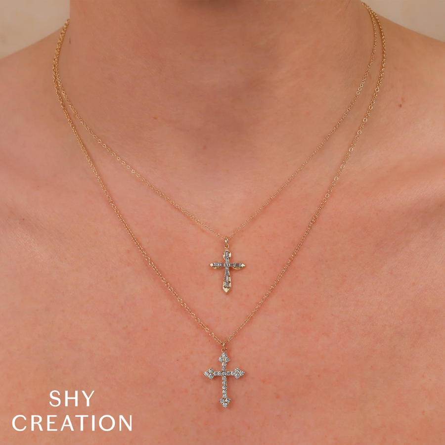 Shy Creation Diamond Cross Necklace 0.38 CT - SC55027758
