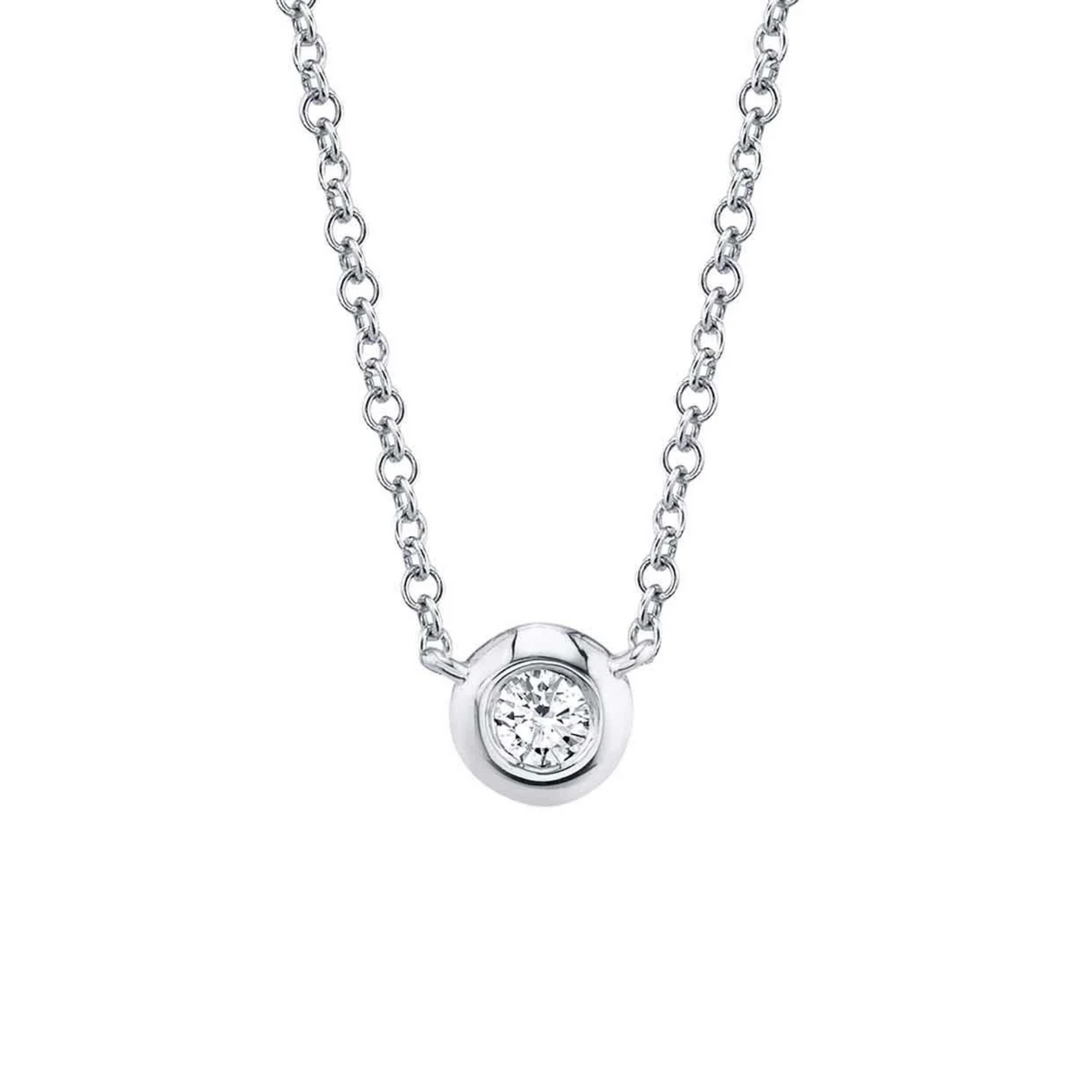 Shy Creation Diamond Bezel Necklace 0.10 CT - SC55012537