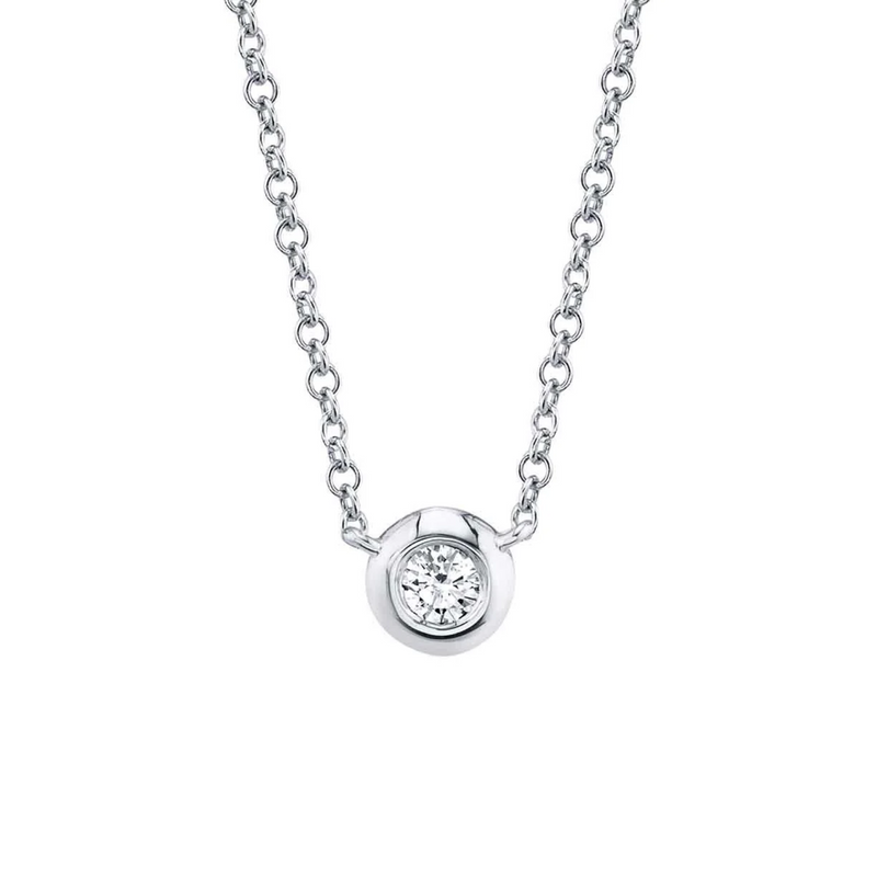 Shy Creation Diamond Bezel Necklace 0.10 CT-Shy Creation Diamond Bezel Necklace 0.10 CT - SC55012537