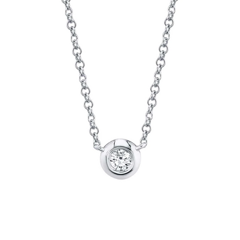 Shy Creation Diamond Bezel Necklace 0.10 CT-Shy Creation Diamond Bezel Necklace 0.10 CT - SC55012537