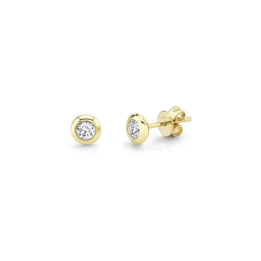Shy Creation Diamond Bezel Stud Earrings 0.40 CT - SC55012547