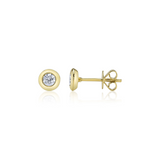 Shy Creation Diamond Bezel Stud Earrings 0.40 CT-Shy Creation Diamond Bezel Stud Earrings 0.40 CT - SC55012547