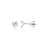 Shy Creation Diamond Bezel Stud Earrings 0.40 CT-Shy Creation Diamond Bezel Stud Earrings 0.40 CT - SC55012546