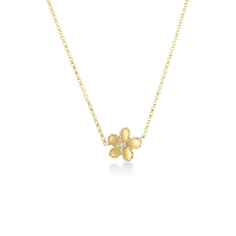 Roberto Coin Jasmine Small Flower Necklace-Roberto Coin Jasmine Small Flower Necklace - 7773757AY17X