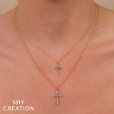 Shy Creation Diamond Cross Necklace 0.38 CT-Shy Creation Diamond Cross Necklace 0.38 CT - SC55027758