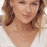 Shy Creation Diamond Bezel Necklace 0.20 CT-Shy Creation Diamond Bezel Necklace 0.20 CT - SC55012541