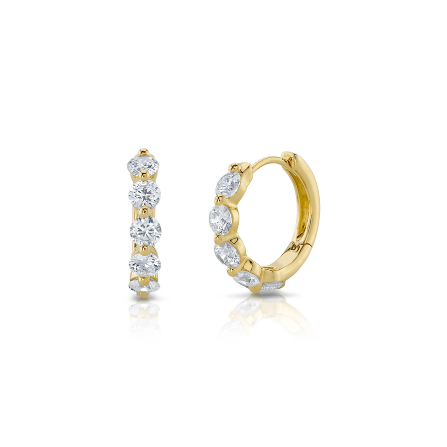 Shy Creation Diamond Huggie Earrings 0.92 CT - SC55023230V2
