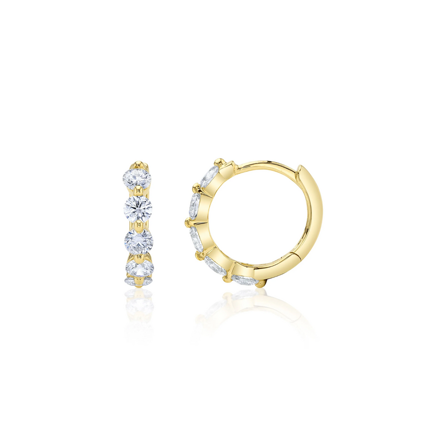Shy Creation Diamond Huggie Earrings 0.92 CT - SC55023230V2