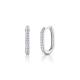 Shy Creation Diamond Oval Hoop Earrings 0.18 CT-Shy Creation Diamond Oval Hoop Earrings 0.18 CT - SC55023238H0.65