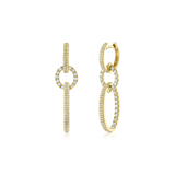 Shy Creation Diamond Oval Earrings 1.00 CT-Shy Creation Diamond Oval Earrings 1.00 CT - SC55025755