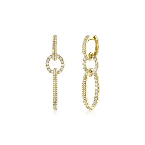 Shy Creation Diamond Oval Earrings 1.00 CT-Shy Creation Diamond Oval Earrings 1.00 CT - SC55025755